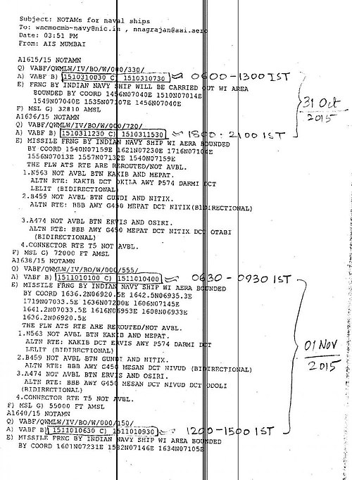 Notice to Air Missions